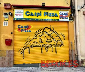 graffiti persiana carpi pizza amarilla